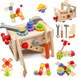 Plastic-Free Wooden Montessori Kids Tool Set