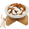 Eco-Friendly Raised Ceramic Cat Feeder Bowl