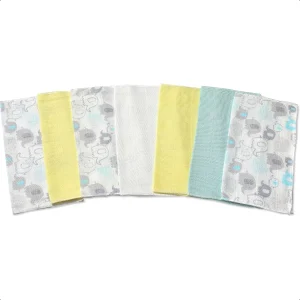 100% Cotton Washcloths Ultra Soft Reusable Baby Wipes