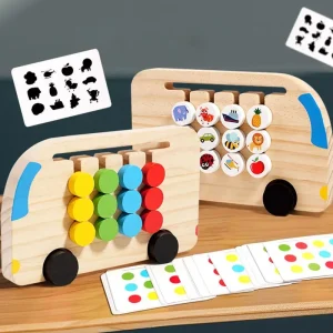 Eco-Friendly Wooden Montessori Color Matching Puzzles
