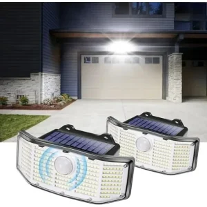 IP65 Waterproof Solar Motion Sensor Flood Lights 2-Pack