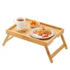 Foldable Bamboo Bed Tray Table for Breakfast