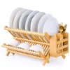 Eco-Friendly Collapsible Bamboo Dish Drying Rack
