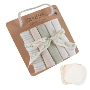 Reusable Organic Cotton Baby Washcloths Soft Absorbent