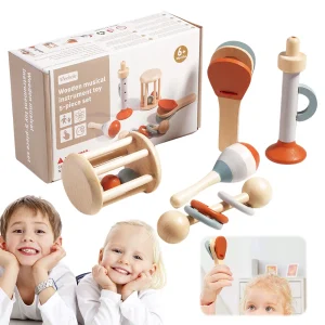 Organic Wooden Baby Sensory Musical Toys