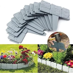 Garden Fence Stone-Look Plant Support Stakes