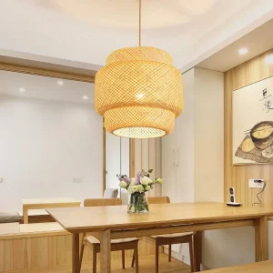 Hand Knitted Bamboo Pendant Lamp Chinese Style