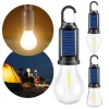 Solar LED Lantern with Hook USB Rechargeable