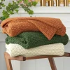 Organic Cotton Chunky Knit Throw Blanket