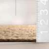 Round Jute Handwoven Area Rug Natural Fiber