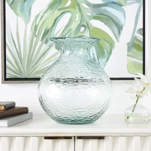 Handmade Recycled Glass Vase 13-inch