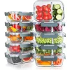 Glass Meal Prep Containers with Airtight Lids