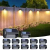 Solar-powered fence lights, auto on/off, outdoor decor