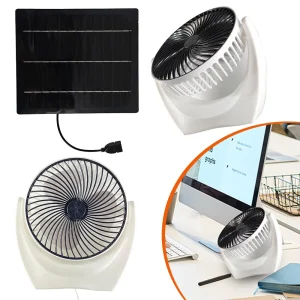 Portable Solar USB Fan Camping Charger