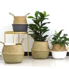 Straw Wicker Rattan Hanging Storage Baskets Set