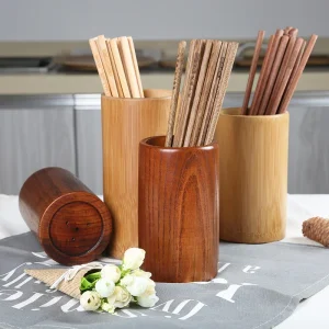 Bamboo Chopstick Cylinder and Drainage Rack
